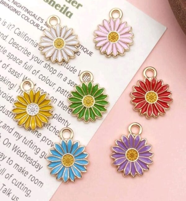Flower: Colour Flower Pendants (2pc)
