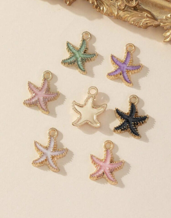Starfish: Multicoloured Starfish Charm (5pc)