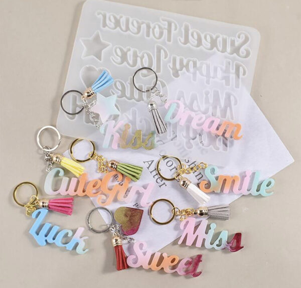 Words Keychain Mould