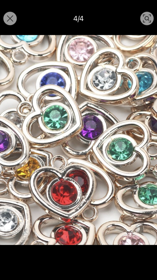 Rhinestone: Rhinestone Decor Heart Pendant (1pc)