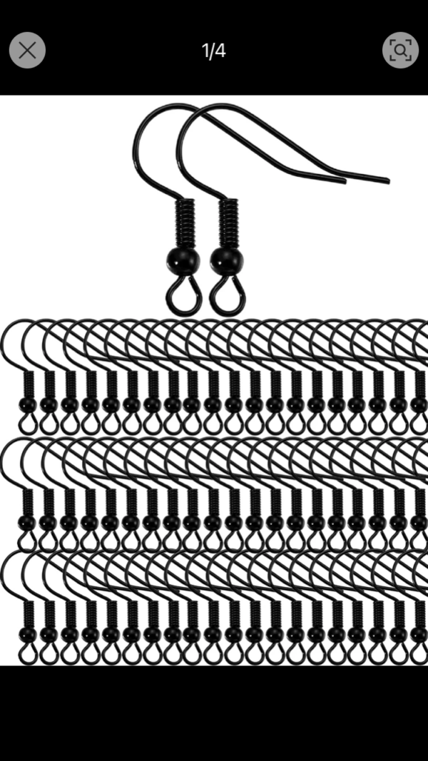 Earring Hooks: Gun Metal Black (20pc)