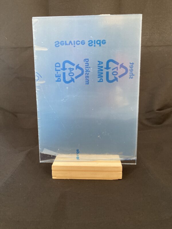 A5 Acrylic Blank with Wooden Stand